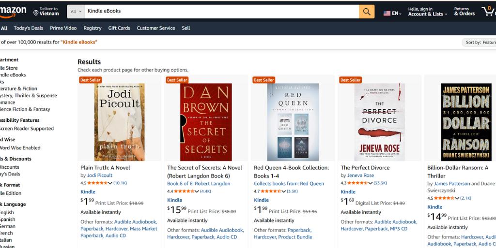 1. Kindle eBooks (KDP) - sách số, low-content (notebook, planner)