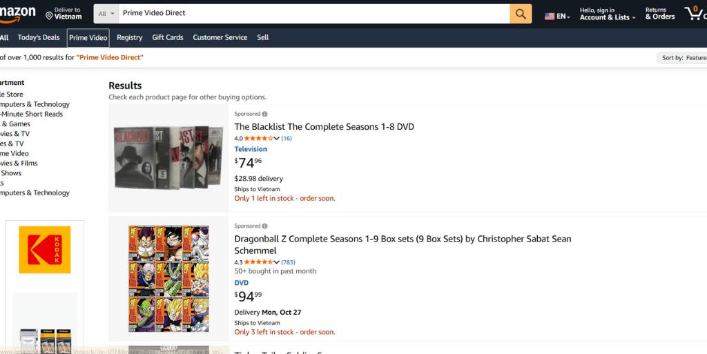 9. Prime Video Direct (VOD – nội dung số)
