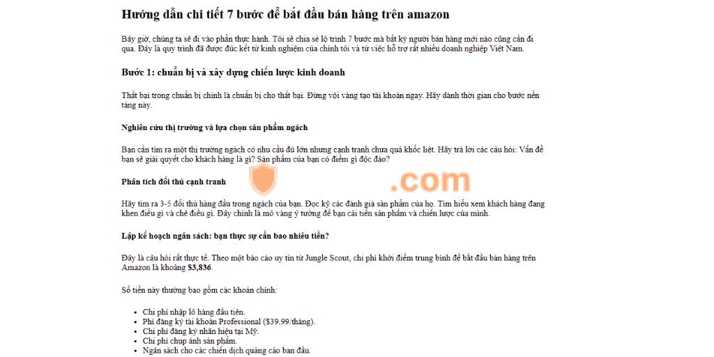 Bước 1_ chuẩn bị và xây dựng chiến lược kinh doanh