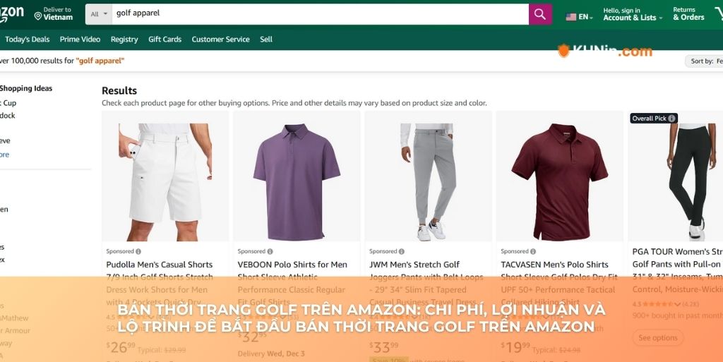 Trang chủ 22 Bán thời trang golf trên Amazon